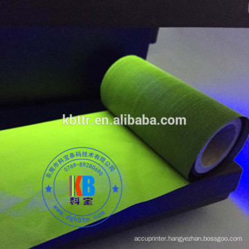 Thermal transfer barcode printer black to green uv printer ribbon
